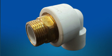 Male Brass Elbow Coupling  with polymer layer